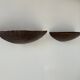 Pair of vintage wall lights, treated rusted metal, France, 1980