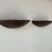 Pair of vintage wall lights, treated rusted metal, France, 1980