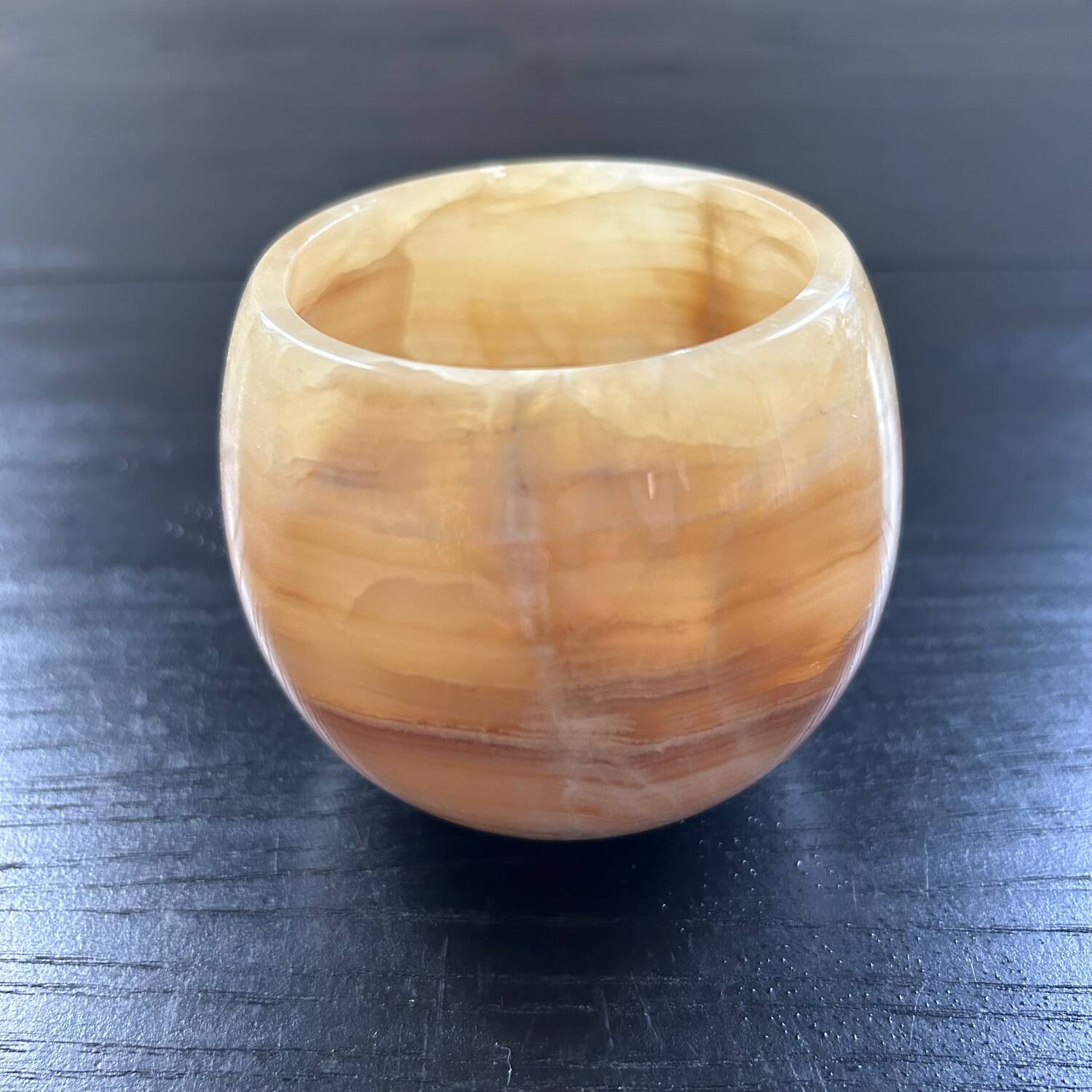 Pair of onyx votives