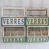 Lot of vintage wooden door-glass