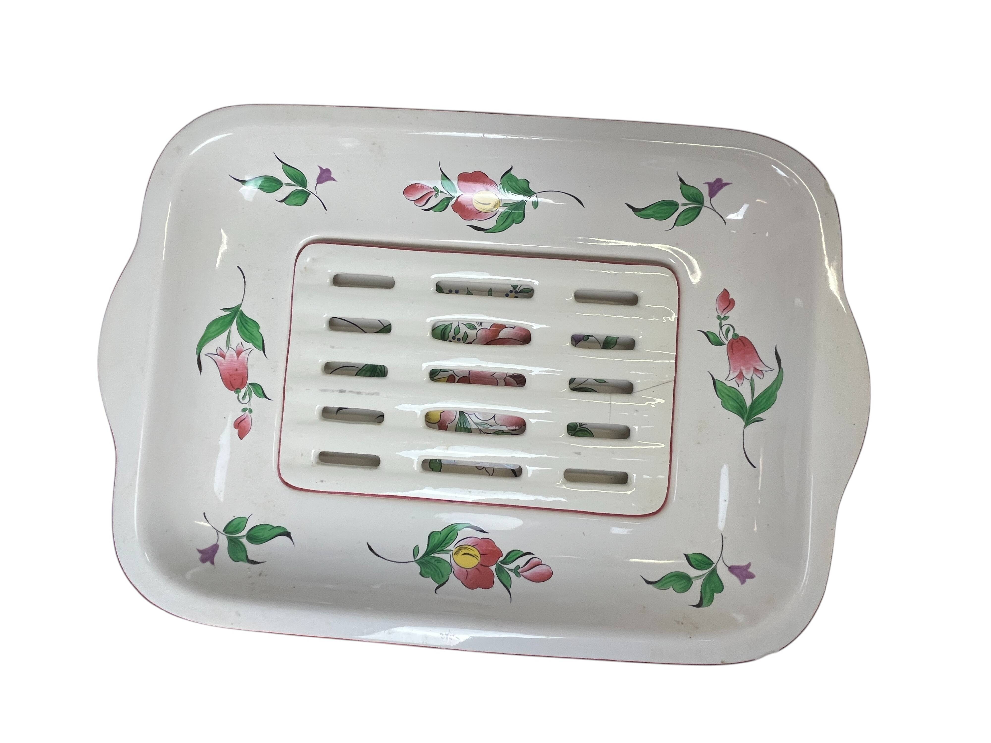 42-piece Lunéville KG tableware set with floral decoration, 20th century