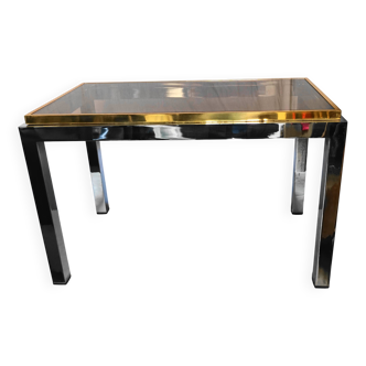 Chrome and brass coffee table, 1970s
