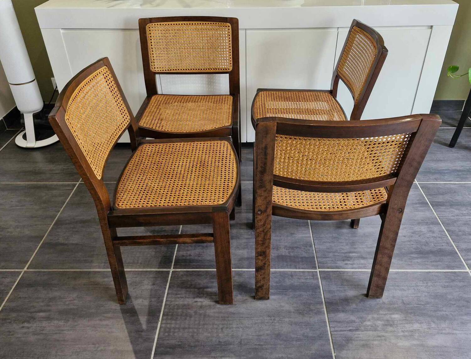 Set of 4 Baumann chairs, 1970s
