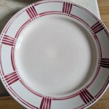 Six Badonviller dinner plates