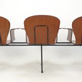 Mid Century Italian 3-seat Bench by Carlo Ratti, 50's