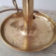 Lampe vintage ambrée pointe de diamant montée sur bougeoir