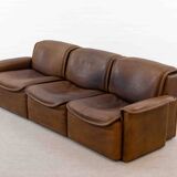 Modular De Sede Sofa DS-12 in cognac leather, 70s