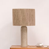 Lampe grès et corde de jute
