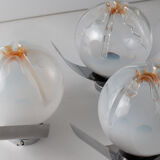 4 Mazzega Murano wall lamps vintage 1960s