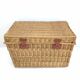 Vintage braided wicker trunk