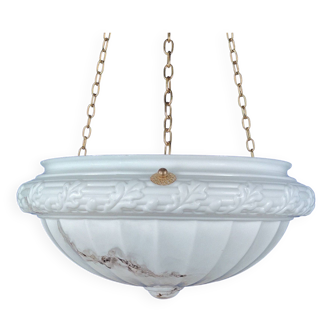1930s Classical Opaline Plafonnier Ceiling Pendant Lamp