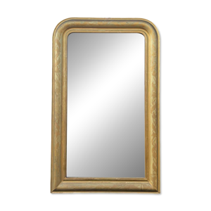 Grand miroir ancien français - floral
