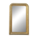 Grand miroir ancien français doré à décor floral peint
