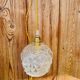 Globe pendant light in chiseled glass