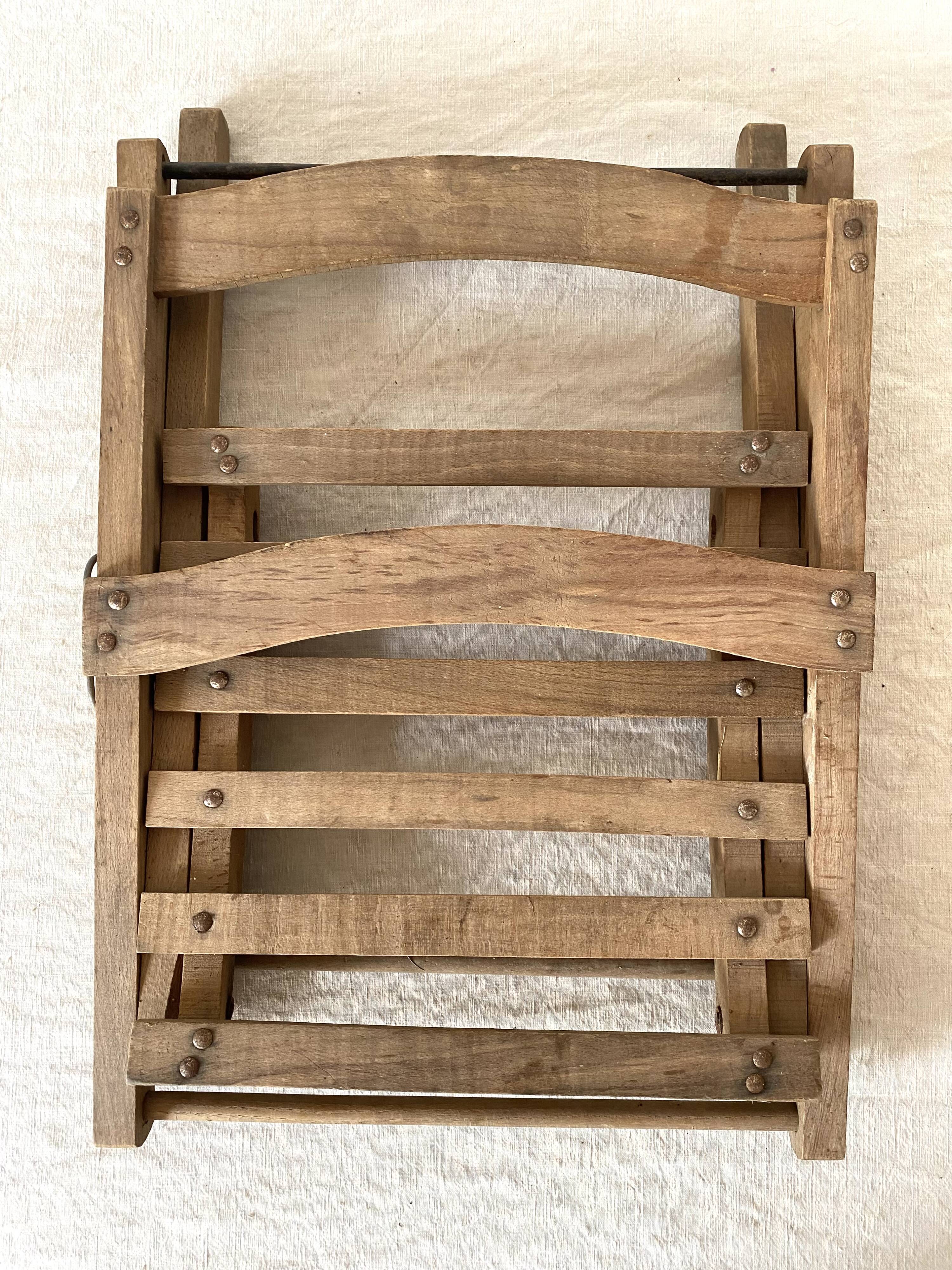 Antique folding chair or plant holder