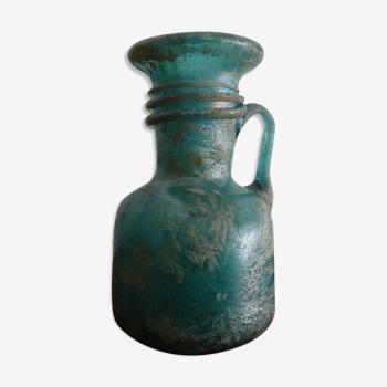Ancient balsamaire Gallo Roman style iridescent glass paste