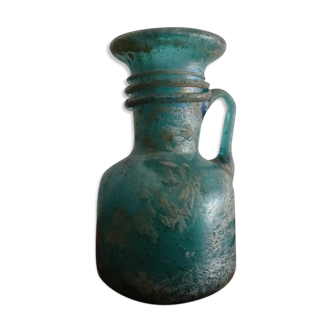 Ancient balsamaire Gallo Roman style iridescent glass paste