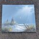 Marine landscape tableau – Dunes and seagulls by the sea – Signed painting
