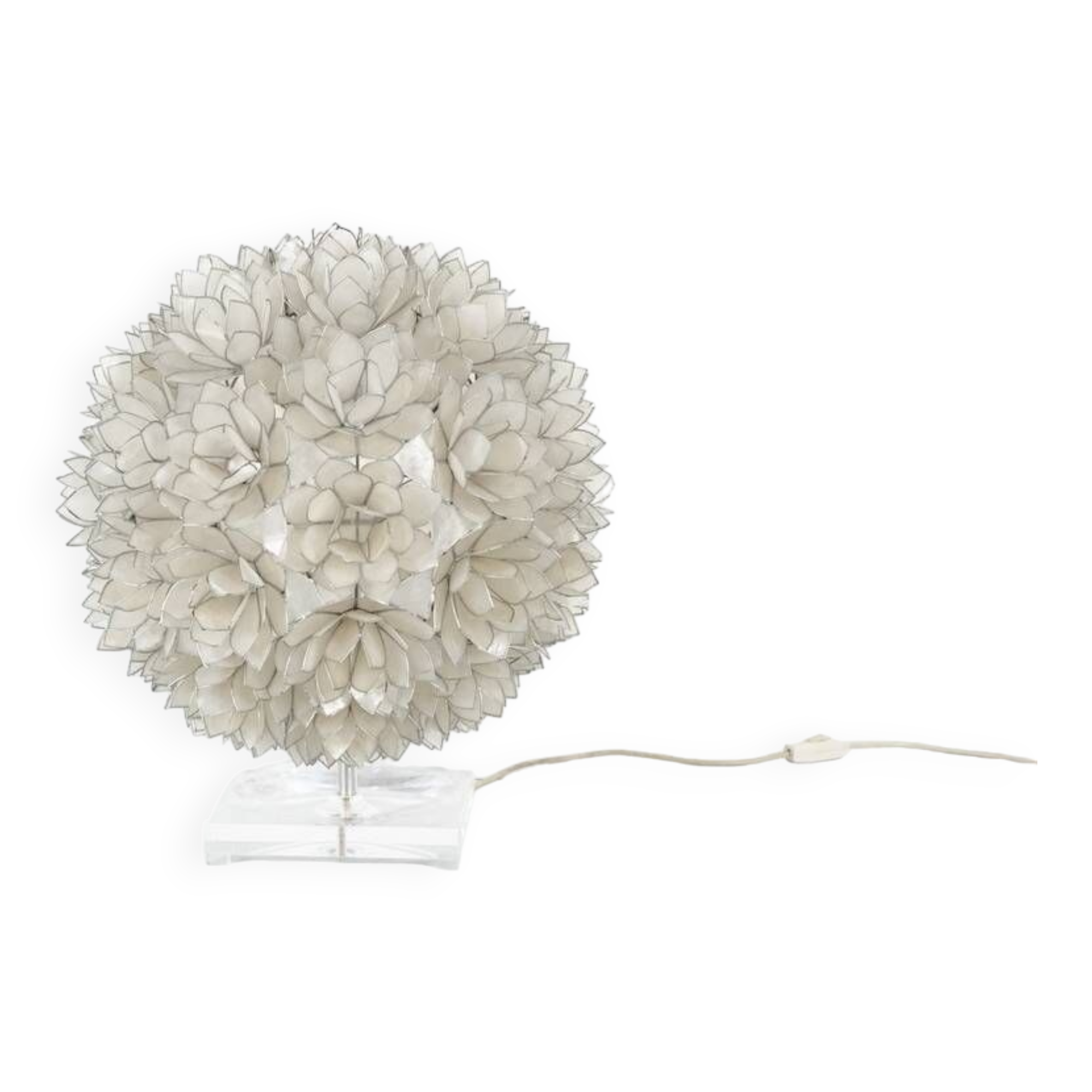 Mother-of-pearl table lamp by Rausch, Germany circa 1960s.