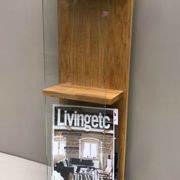 Used Oak And Glass Wall Shelf Swedish Design