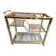Brass bar table - Pierre Vandel serving trolley