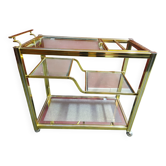 Brass bar table - Pierre Vandel serving trolley