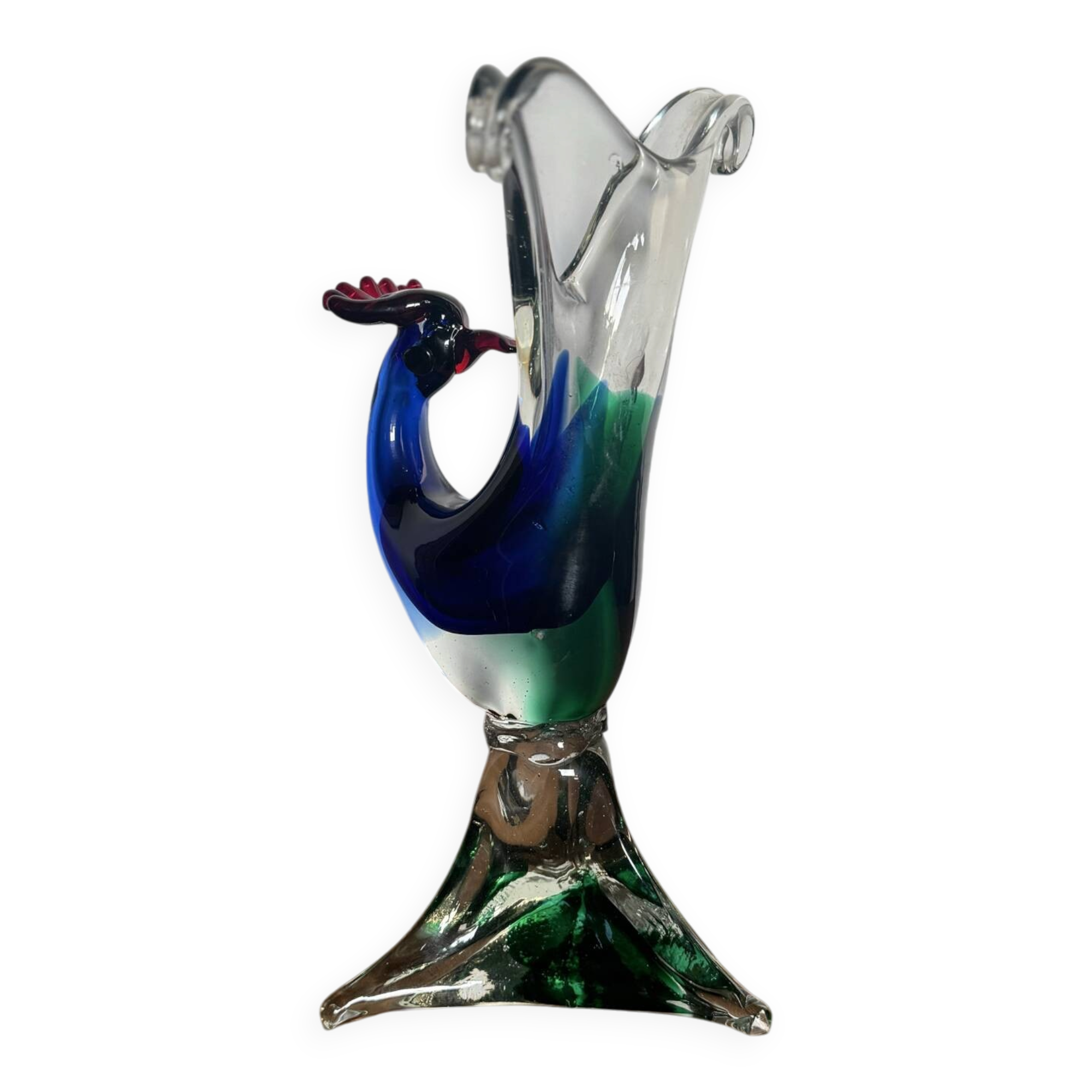 Vintage Murano Sommerso glass bird