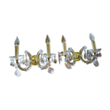 Old set of 2 Marie Thérése lamps with tassels