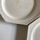 Set of 4 plates Creil and Montereau octagonal pearls Directoire 1800
