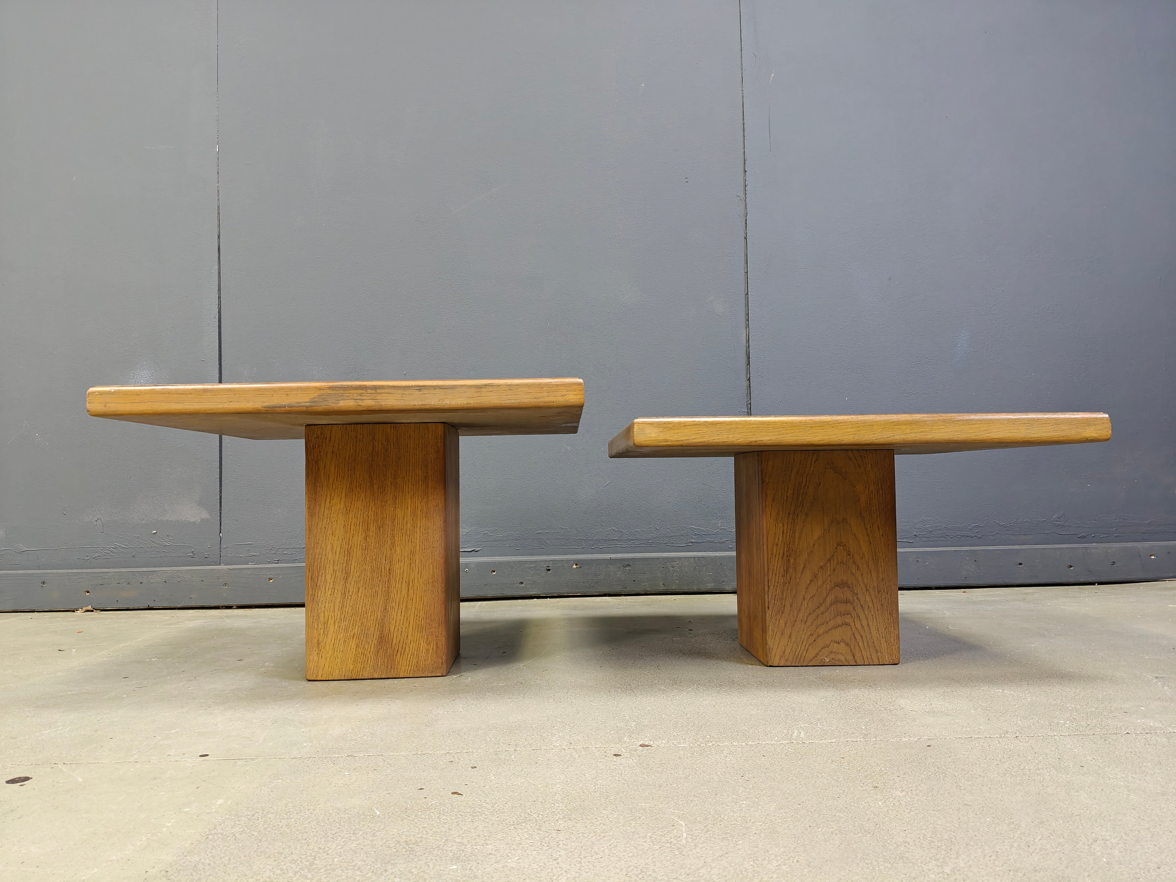 Pair of vintage wooden coffee or side tables, 1960s
