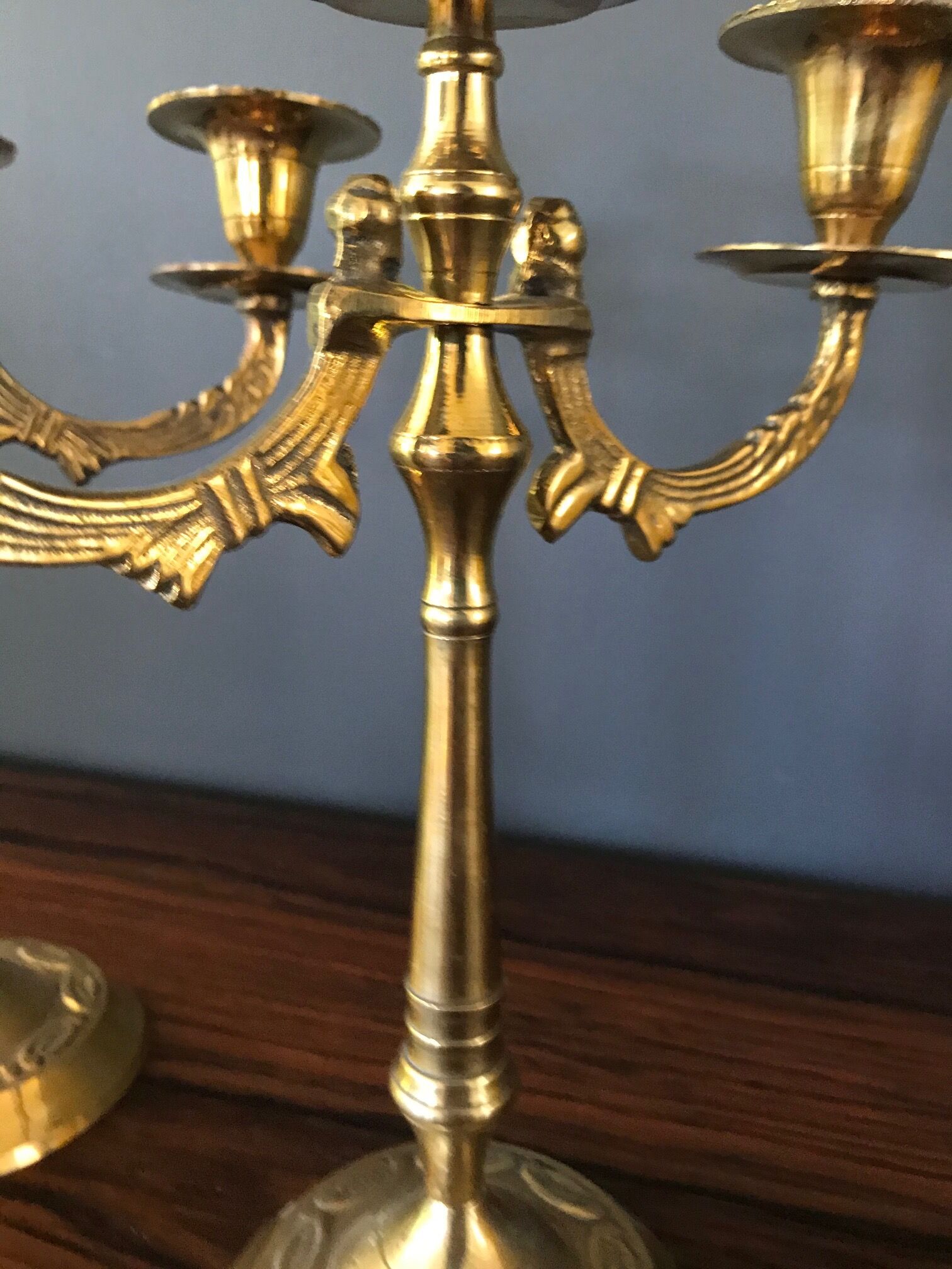 Pair of brass candlesticks