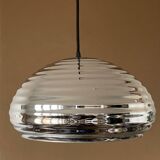 Vintage silver glass pendant light