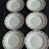 Series of 6 plates Moulin des Loups model Coopé