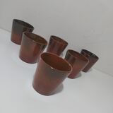 Set of 6 stoneware glass tumblers