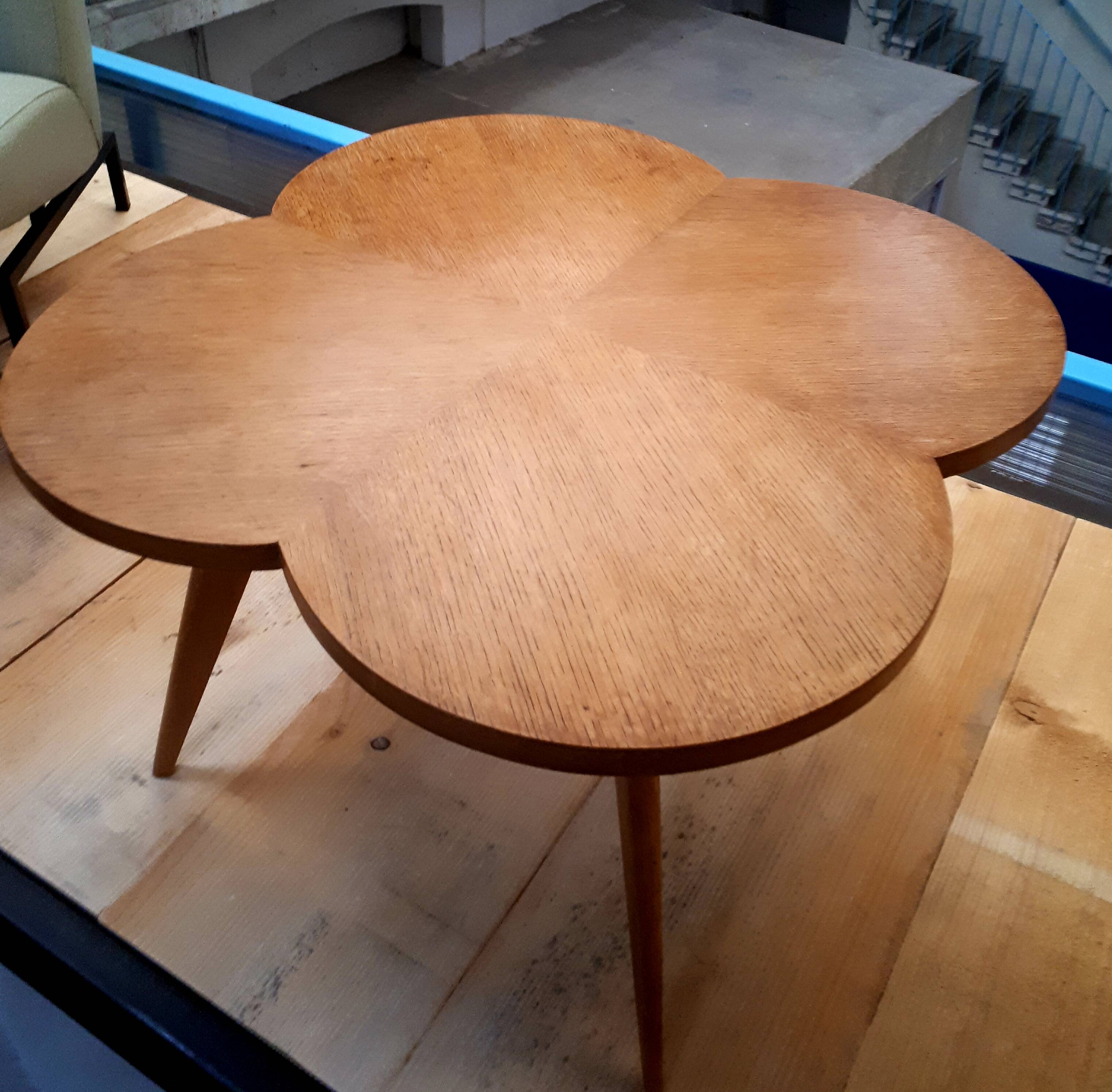 Four-leaf clover-shaped coffee table 1960