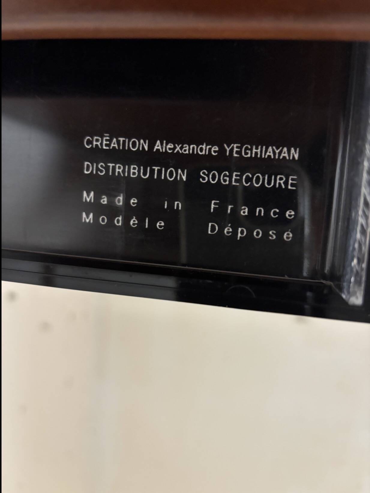 Jeu d’échecs altuglas, création alexandre yeghiayan, 1970