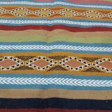 Tapis multicolore en laine tissé à la main 167x97cm