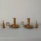 Set of 2 brass cellar rat candlesticks