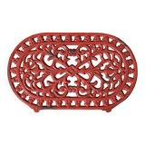 Red cast iron trivet