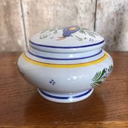 Old quimper henriot ceramic jewelry box decor vintage flowers