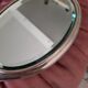 Art Deco hand-facing in silver metal and beveled mirror, circa 1930