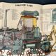Tractor Poster Original Vintage 1980's Soviet Russian USSR Poster Instructional Wall Sheet