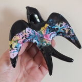 4 vintage swallows - tiled wall decoration