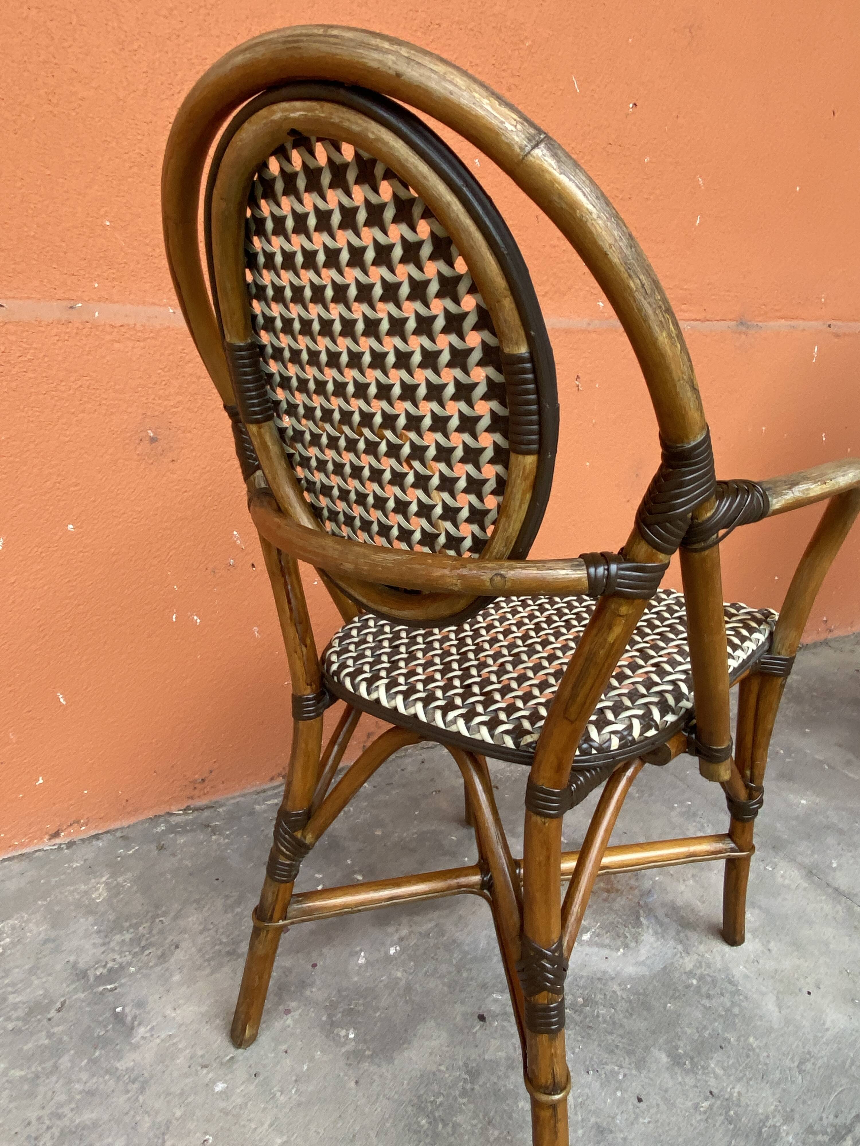 4 chaises Bistrot Parisienne Paris Rotin & scoubidou