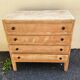 Very pretty stripped and sanded vintage chest of drawers with 4 drawers from the 1960s-1970s.