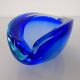 Blue Sommerso Murano Glass Ashtray, Italy, 1960s