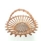 Bamboo and rattan fruit basket