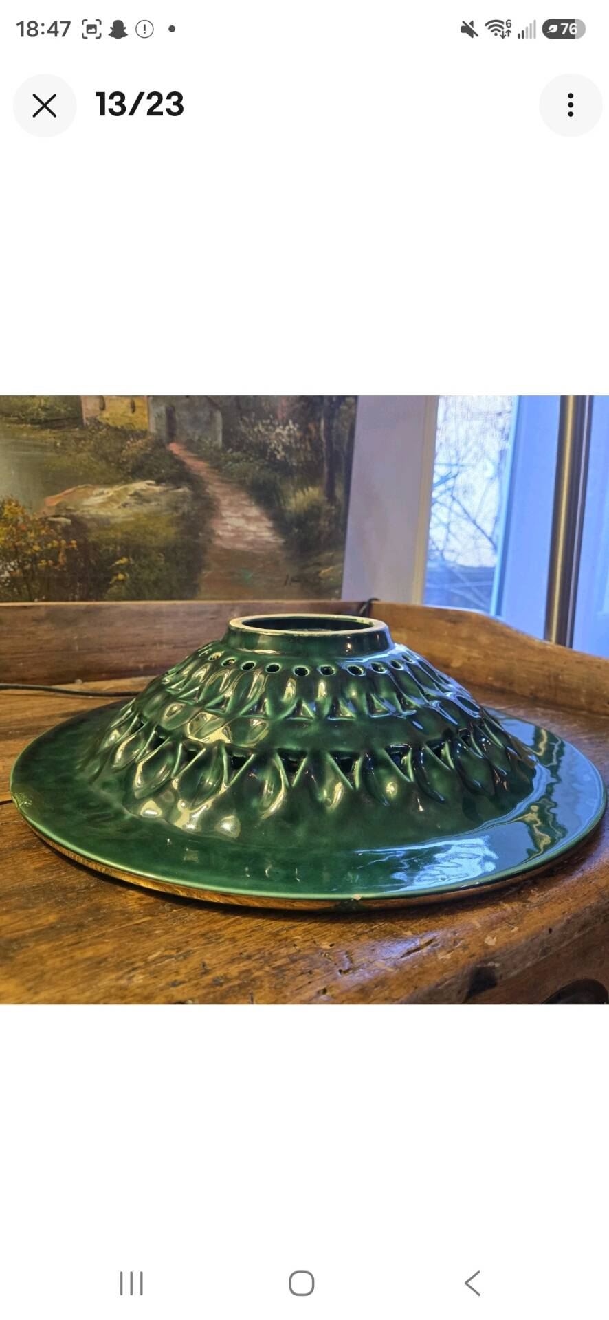 Magnificent and Huge Fruit Basket with Gold Highlights from the 50s-70s
