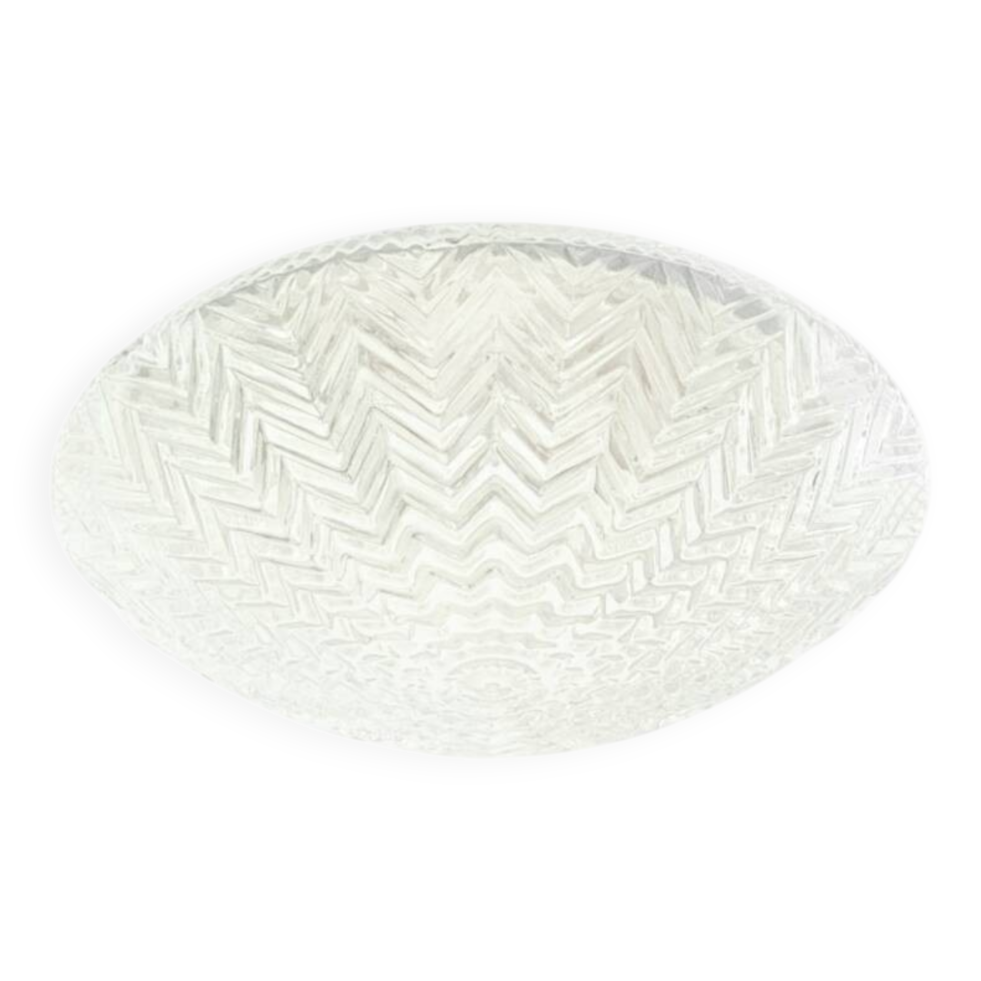 Lustre en verre Mid-Century Modern/Art Déco - Limburg, Allemagne, années 1970