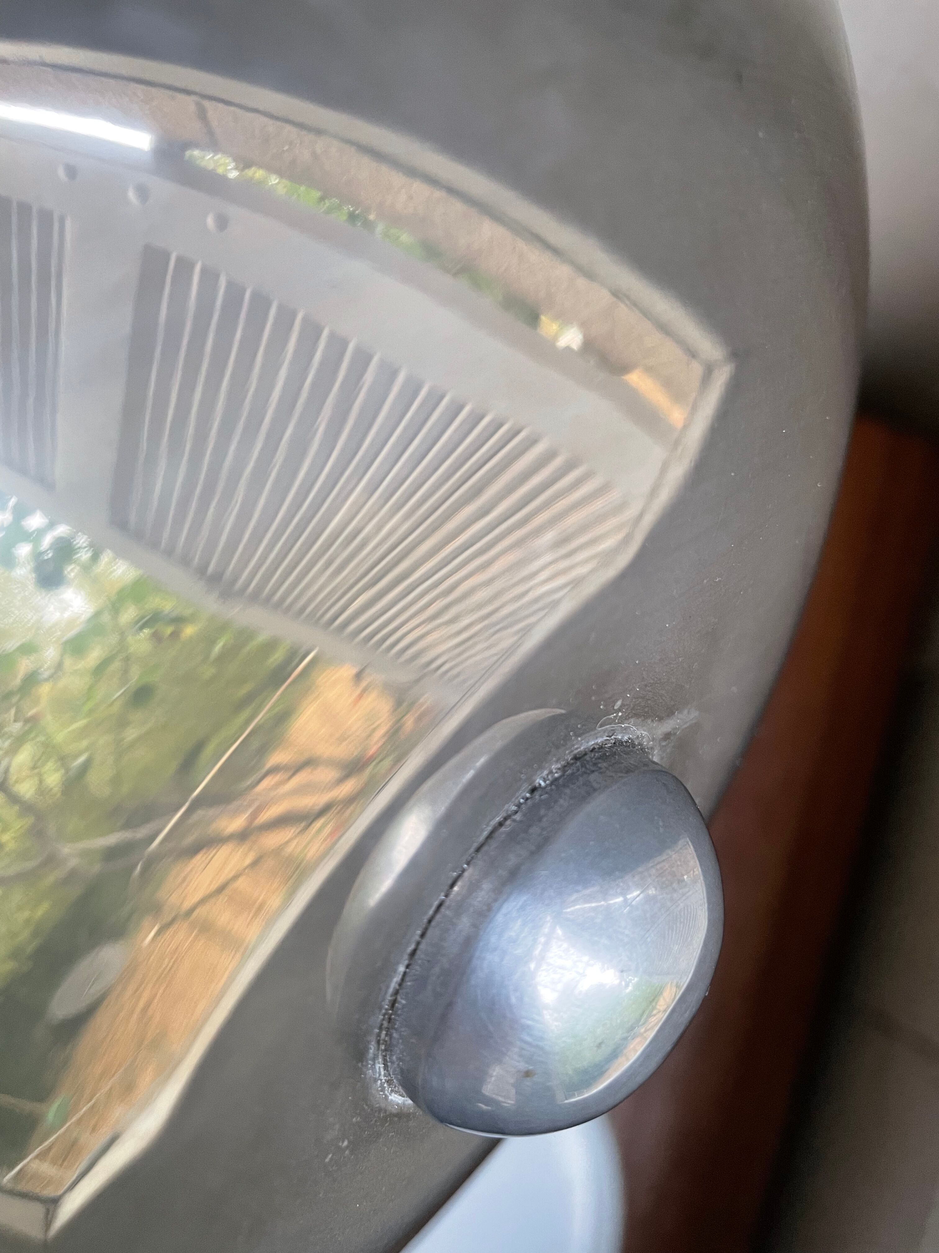 Art deco chrome mushroom lamp